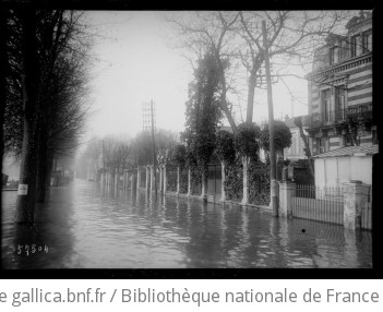 Quai de Courbevoie  Courbevoie [crue de la Seine dbut janvier 1920] : [photographie de presse] / [Agence Rol]