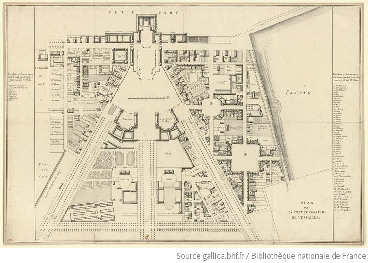 Plan de la ville et chasteau de Versailles : [estampe] | Gallica