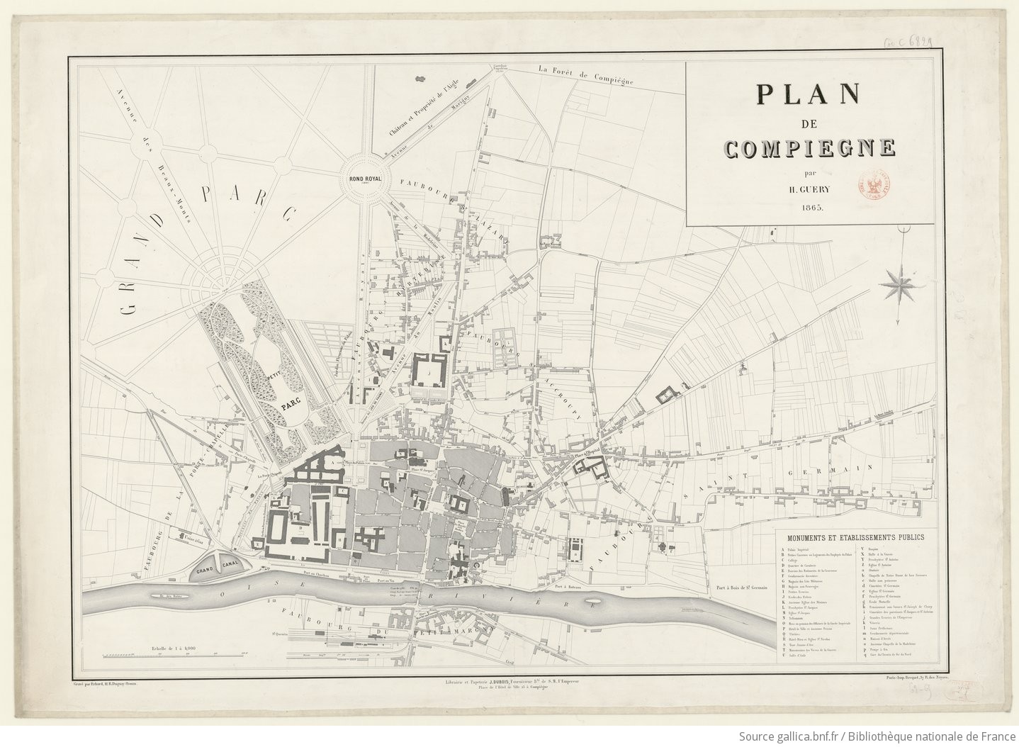 Notice Bibliographique Plan De Compi Gne Par H Gu Ry Bnf Catalogue