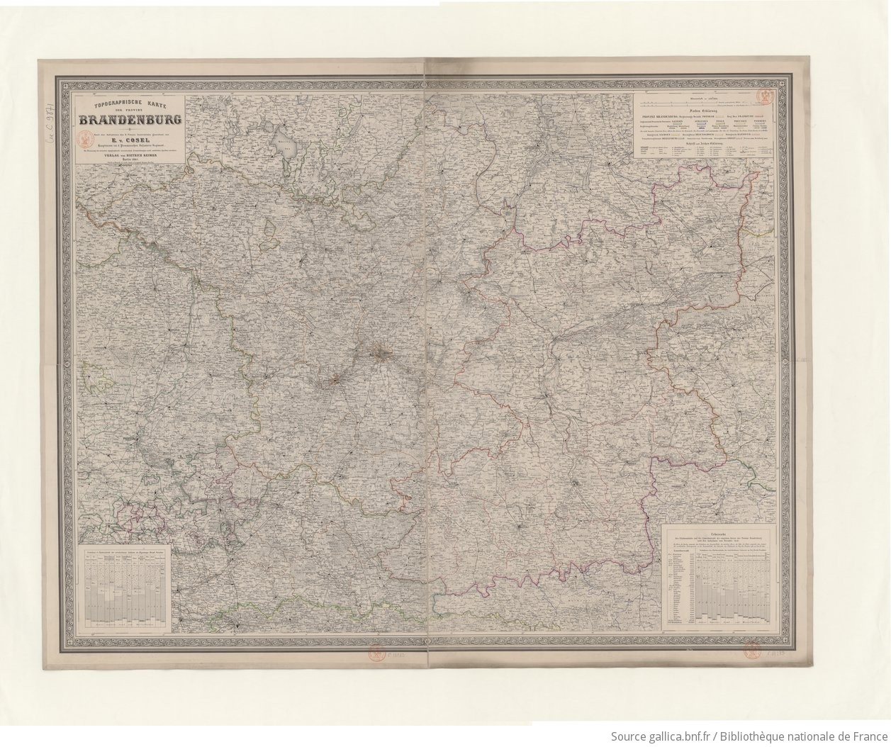 Topographische Karte Der Provinz Brandenburg Nach Den Aufnahmen Des K