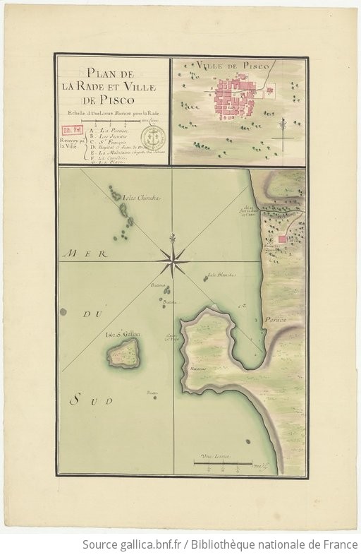 Plan De La Rade Et Ville De Pisco Gallica