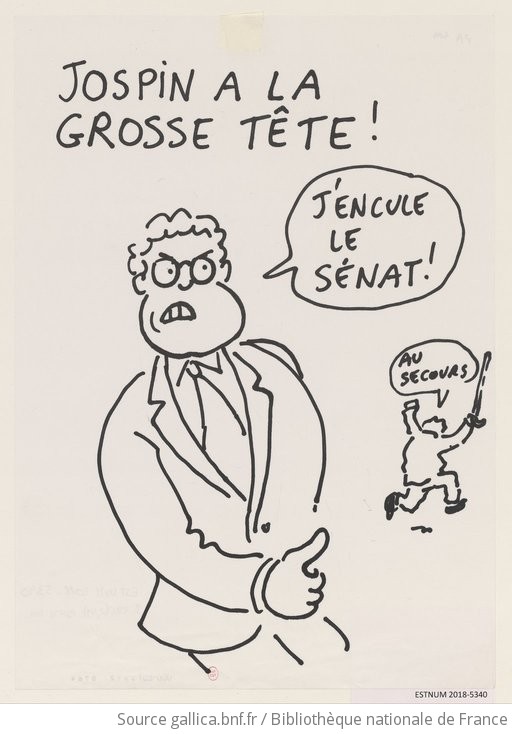 Jospin A La Grosse T Te Dessin De Presse Wolinski Gallica