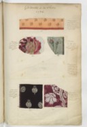 Garderobbe de la Reine, échantillons de tissus. 1736 