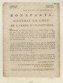 Ordre du général Bonaparte (10 mai 1798) - Toulon, le 21 Floréal, an 6me de la République.  Bonaparte, général en chef, de l'Armée d'Angleterre -  1798