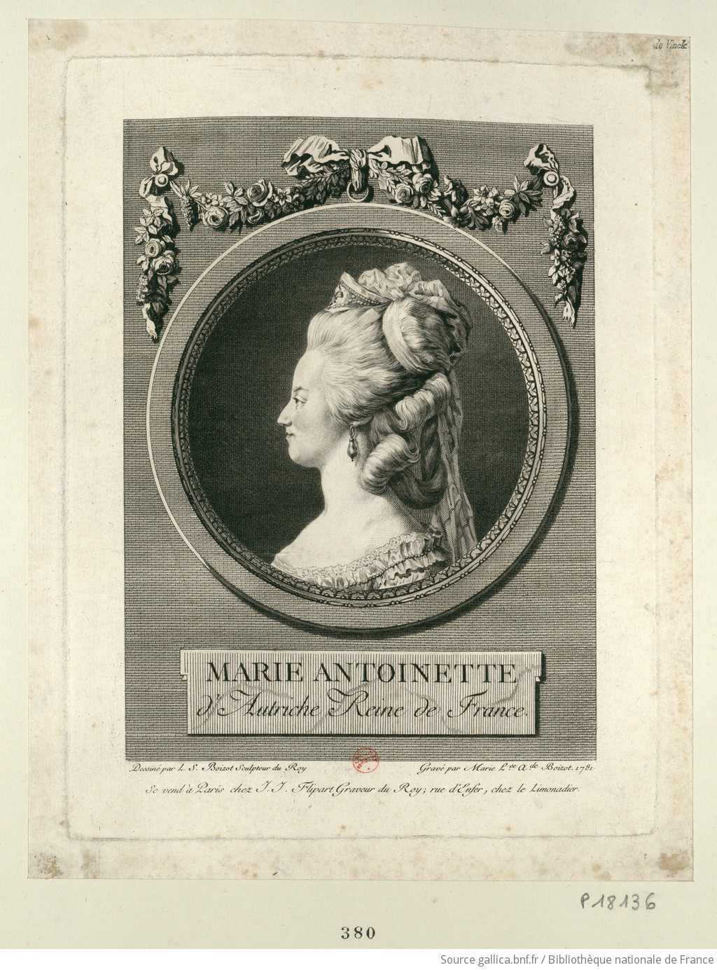 Portraits de Marie-Antoinette en buste F1