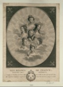 Marie de Médicis ; Anne d'Autriche ; Marie-Thérèse d'Espagne ; Marie Leczinska ; Marie-Antoinette ; Marie-Joséphine-Louise de Savoie  Chasselat ; J.-L.-C. Lecerf