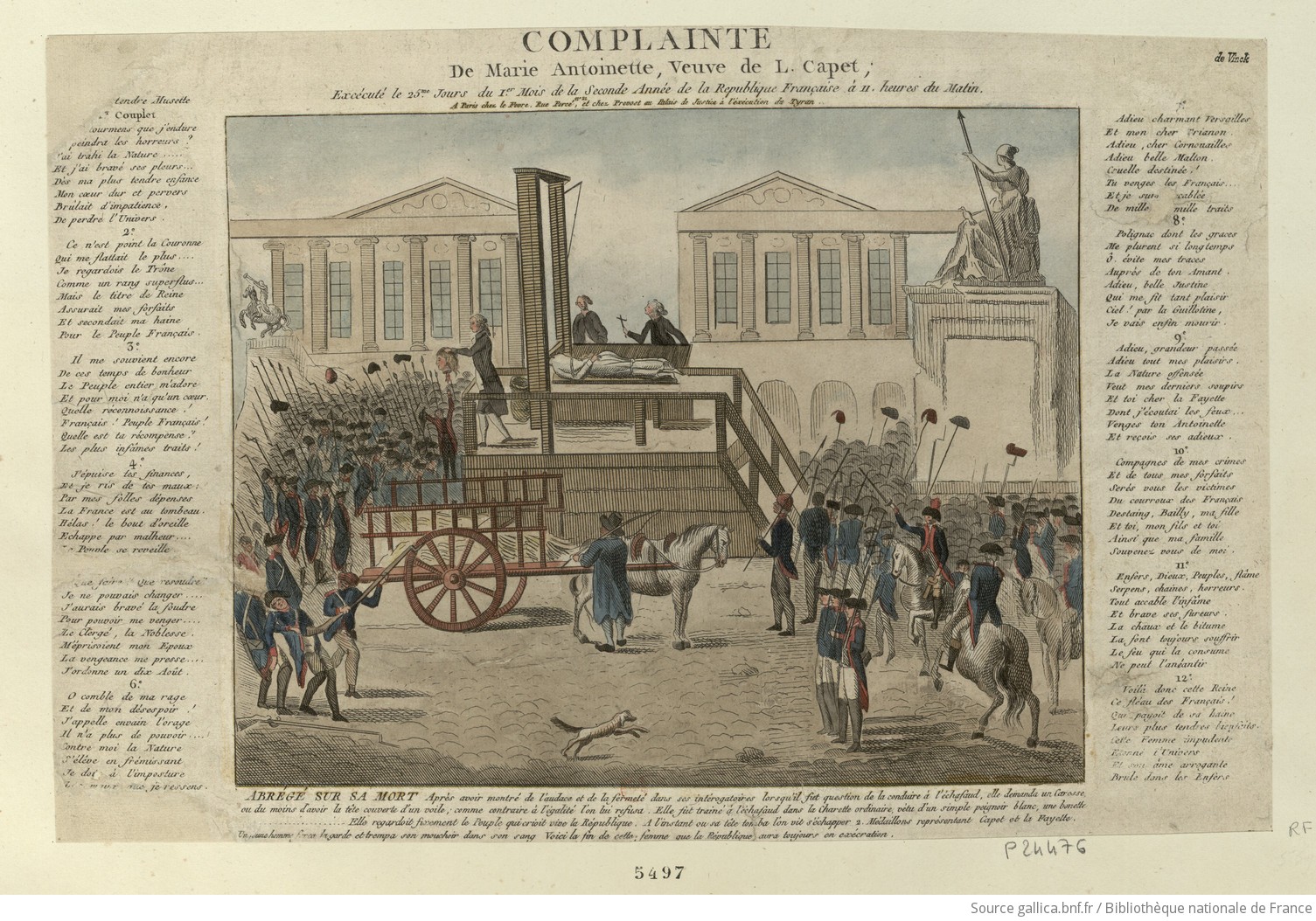 L'exécution de Marie-Antoinette le 16 octobre 1793, Marie-Antoinette conduite à l'échafaud F1
