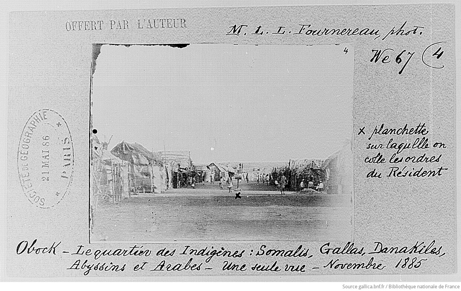 Indigenous Quarter Obock in 1885