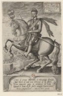 Portrait de Henri III, à cheval, se dirigeant vers la gauche  R. Boissard