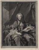 Portrait de Marie Lecksinska, assise près d'une table  J. M. Nattier ; J. Tardieu,