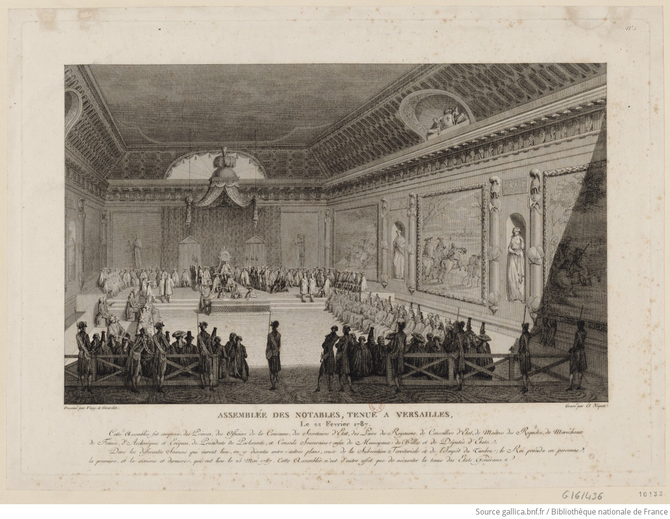 22 février 1787: Ouverture de l'Assemblée des Notables à Versailles F1
