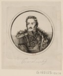 Portrait du prince Poniatowski, en buste, de 3/4 dirigé à gauche dans une bordure ronde