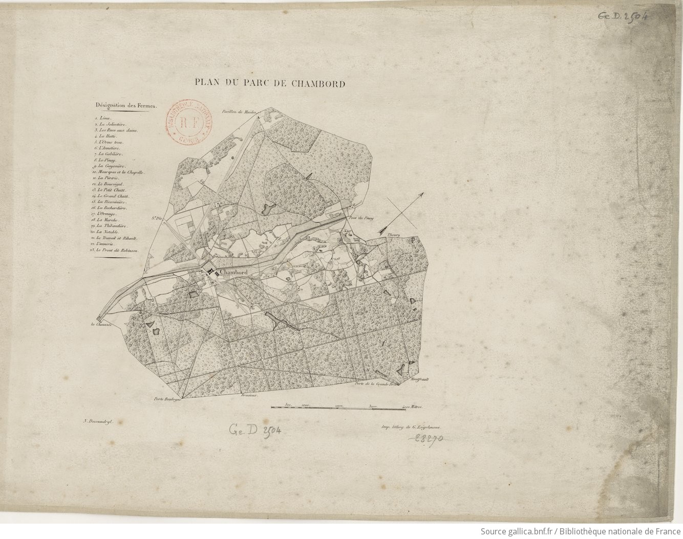 Plan du parc de Chambord / [Signé N. Desmadryl]