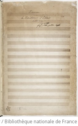 LA NAISSANCE D'OSIRIS - Manuscrit Decroix (1771-1789)