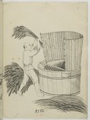 Culture, récolte et mouture du riz  Atelier Yoeequa. 1830-1840