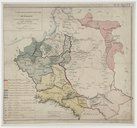 Carte de l'ancien Royaume de Pologne partagé entre la Russie, la Prusse et l'Autriche par les traités de 1772 et 1795, contenant aussi le Grand-Duché de Varsovie  1810