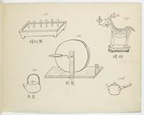 Instruments, meubles et armes chinois  XVIIIe s.