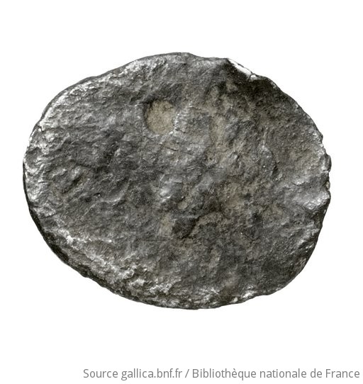 Οπισθότυπος 'SilCoinCy A4438, Fonds général, acc.no.: Babelon 569D. Silver coin of king Evelthon of Salamis 525 - 500 BC. Weight: 0.19g, Axis: -, Diameter: 7mm. Obverse type: ram's head left. Obverse symbol: -. Obverse legend: - in -. Reverse type: smooth. Reverse symbol: -. Reverse legend: - in -. 'Catalogue des monnaies grecques de la Bibliothèque Nationale: les Perses Achéménides, les satrapes et les dynastes tributaires de leur empire: Cypre et la Phénicie'.