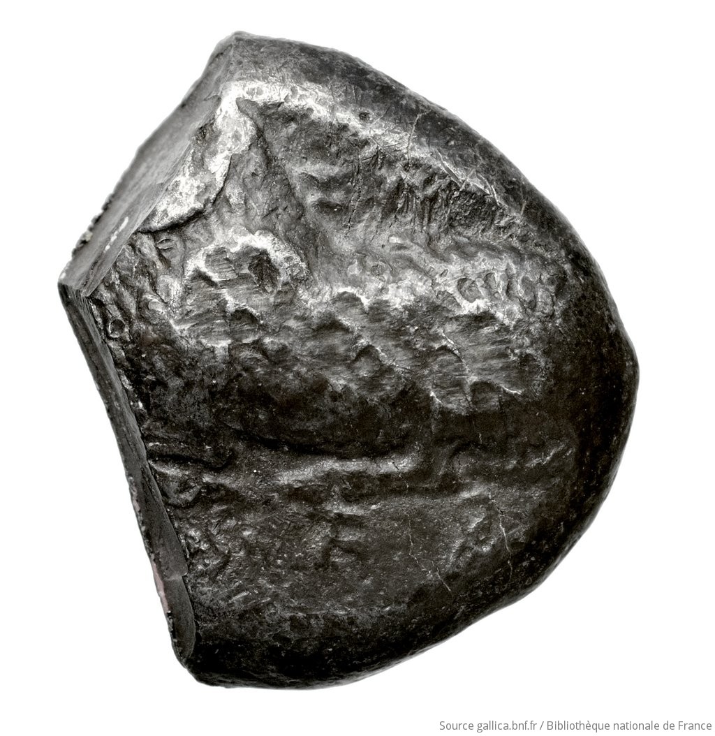 Εμπροσθότυπος 'SilCoinCy A4462, Fonds général, acc.no.: Babelon 639E. Silver coin of king Evelthon of Salamis 525 - 500 BC. Weight: 7.93g, Axis: -, Diameter: 16mm. Obverse type: ram lying l.. Obverse symbol: -. Obverse legend: to-se in Cypriot syllabic. Reverse type: smooth. Reverse symbol: -. Reverse legend: - in -. 'Catalogue des monnaies grecques de la Bibliothèque Nationale: les Perses Achéménides, les satrapes et les dynastes tributaires de leur empire: Cypre et la Phénicie'.