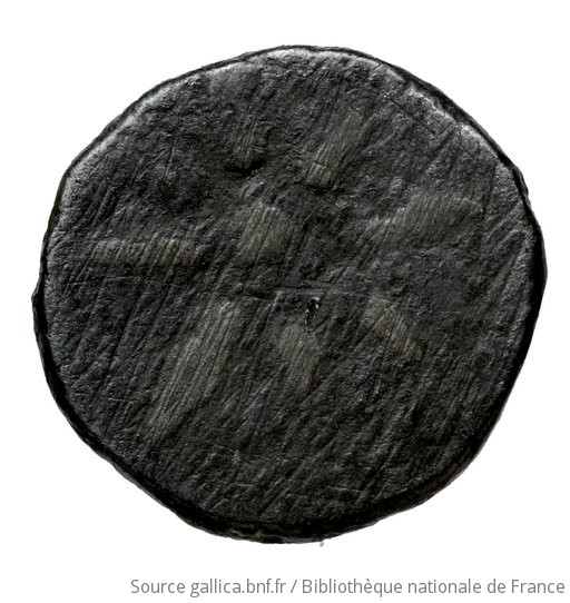 Reverse 'SilCoinCy A4488, Fonds général, acc.no.: Babelon 611. Silver coin of king Evagoras II of Salamis 361 - 351 BC. Weight: 0.44g, Axis: -, Diameter: 9mm. Obverse type: Head of Athena left in crested Athenian helmet. Obverse symbol: -. Obverse legend: - in -. Reverse type: Star of eight rays. Reverse symbol: -. Reverse legend: - in -. 'Catalogue des monnaies grecques de la Bibliothèque Nationale: les Perses Achéménides, les satrapes et les dynastes tributaires de leur empire: Cypre et la Phénicie'.