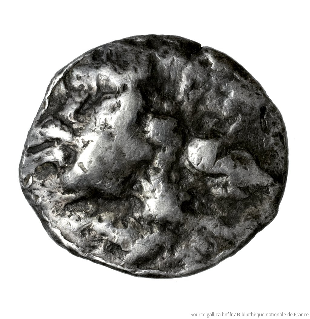 Εμπροσθότυπος 'SilCoinCy A4567, Fonds général, acc.no.: . Silver coin of king Uncertain king of Amathous of Amathous 460 - 350 BC. Weight: 0.90g, Axis: 2h, Diameter: 11mm. Obverse type: Lion lying right. Obverse symbol: -. Obverse legend: - in -. Reverse type: Forepart of lion right, jaws open, in dotted square within incuse square.. Reverse symbol: -. Reverse legend: - in -.
