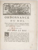 Ordonnance portant ce qui devra être observé par rapport aux Maronites et autres chrétiens orientaux et aux esclaves rachetés qui se trouveront dans le Royaume <br> Louis XV. 1753