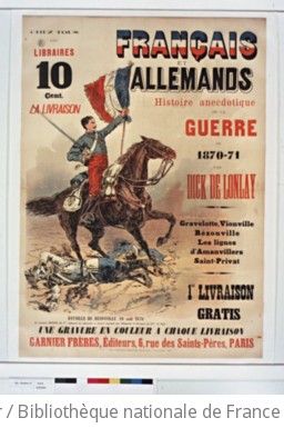 Franais et allemands, histoire anectotique de la guerre de 1870-71 par Dick de Lonlay, Gravelotte, Vionville, Rzonville.... Bataille de Rzonville (16 aout 1870)... : [affiche] ([Variante d