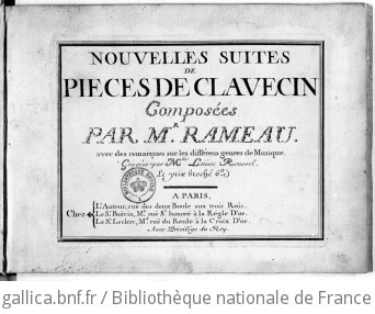 NOUVELLES SUITES DE PIÈCES DE CLAVECIN - 1ère édition - 1729