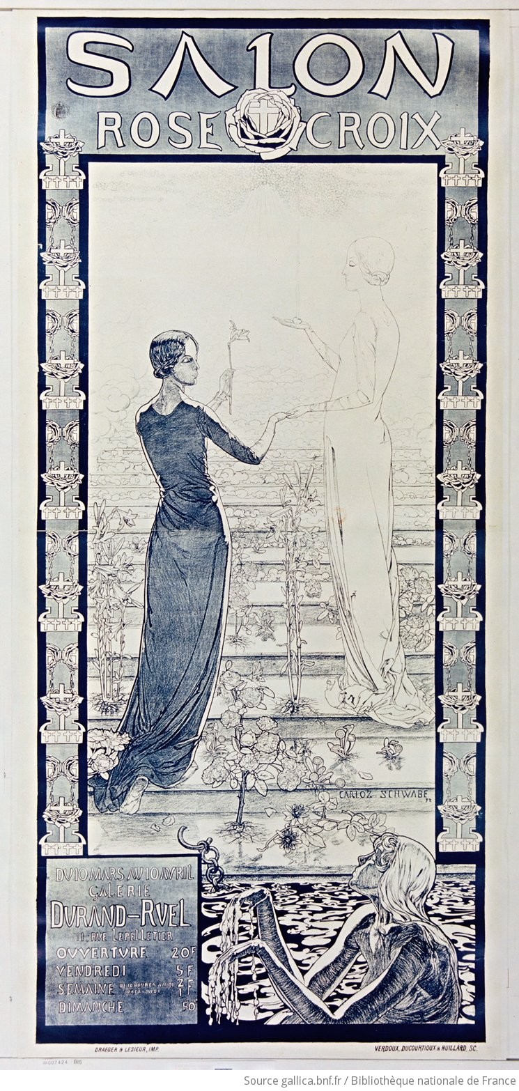 Carlos Schwabe, Affiche pour le Salon Rose Croix, 1892