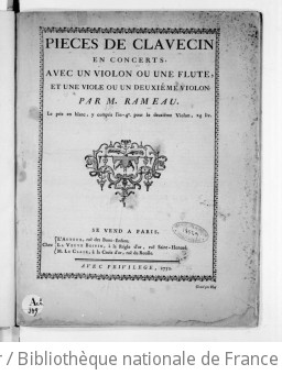 PIÈCES DE CLAVECIN EN CONCERTS - Cinquième édition - 1752