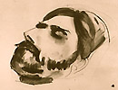 Marcel Proust sur son lit de mort, dessin de Dunoyer de Ségonzac