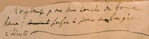 1ère page du manuscrit  Du coté de chez Swann