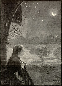 ''Peu  peu, le Clos-Marie sortait de l'obscurit.''
Anglique dessine par Georges Jeanniot,  la Revue Illustre, 1888