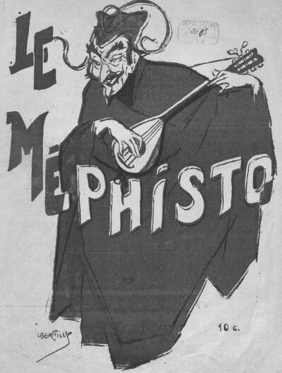 [Méphistophélès]. Image publiée à Bordeaux le 10 novembre 1908 dans le journal : Le Méphisto