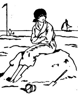 [Femmes à la plage]. Images publiées à Saint-Malo le 9/16 août 1925 dans le journal : Plages d'émeraude