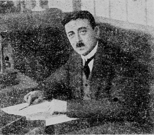 Maurice Berger, candidat républicain démocrate populaire. Image publiée à Orléans en février 1928 dans le journal : Le Démocrate orléanais