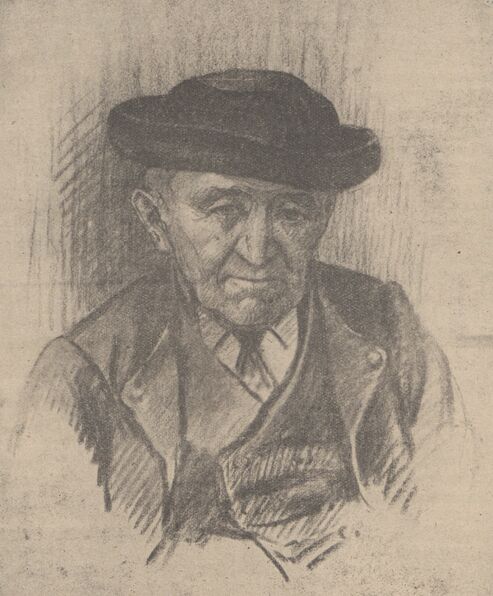 Fernand Serreau. Paysan vendéen. Image publiée à Poitiers à Noël 1944 dans le journal : La Grand'goule