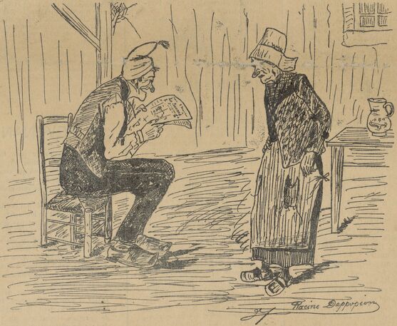 Les jhens de la Saintonjhe. Image publiée à Saint-Jean-d'Angély le 17 mai 1903 dans le journal : Le Sounnâ