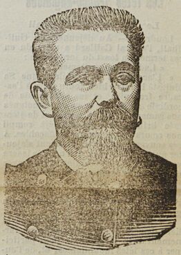 L'amiral Fournier. Image publiée à La Rochelle le 13 août 1905 dans le journal : La Démocratie de La Charente-Inférieure