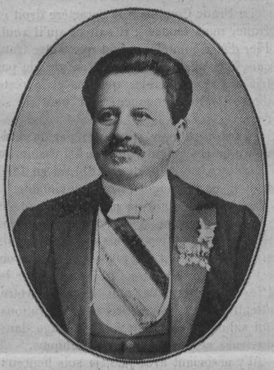 Alexandre Grosjean, sénateur du Doubs, maire de Besançon. Image publiée à Paris le 20 août 1910 dans le journal : La Franche-Comté à Paris