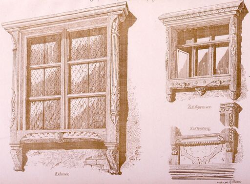 Colmar, Reichenweiher, Kaisersberg : Fenster Umrahmungen in Holz