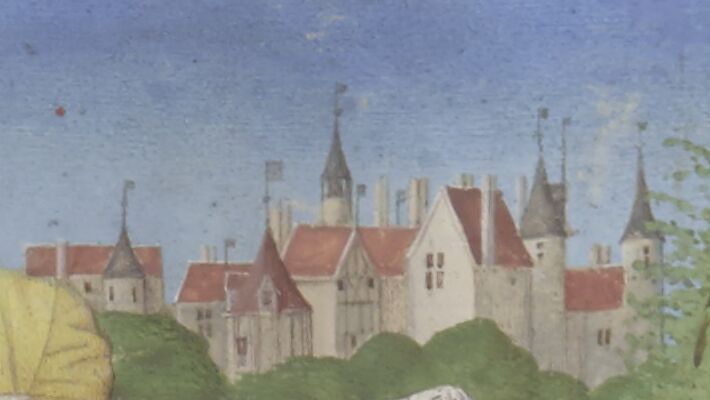 Feuillet du livre d'heures peint par Jean Fouquet pour Étienne Chevalier.