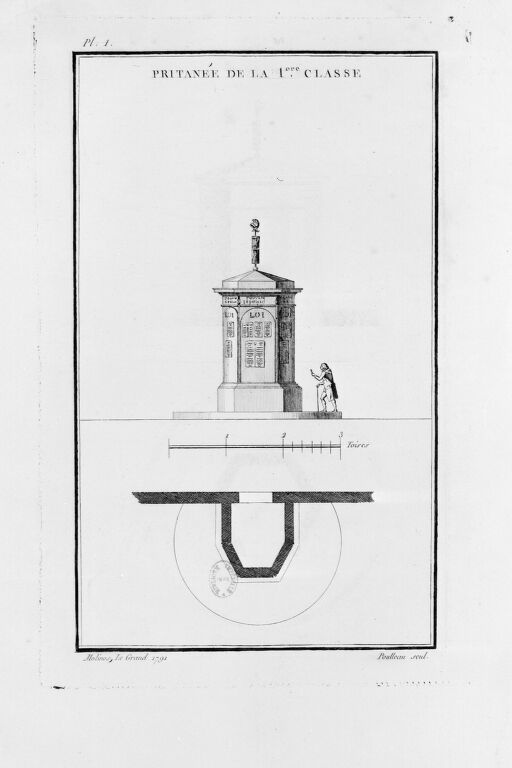 [Illustrations of a speech on public monuments]/J. Molinos, J.G. Legrand, dess. ; Roll, grav. ; Armand-Guy-Simon of Coetnimn, Count of Kersaint, aut. text