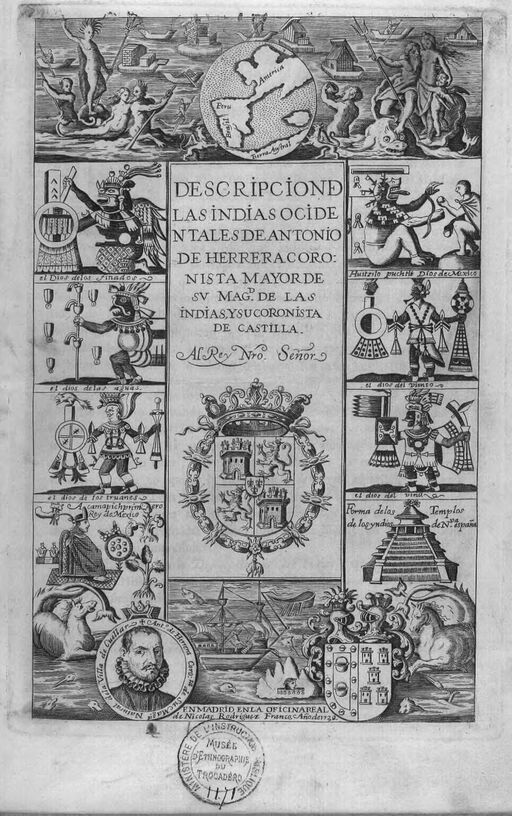 [Illustrations de Historia general de los hechos de los Castellanos en las islas i tierra firme del mar oceano] / Georges-Louis Le Rouge, dess. et grav. ; Antonio de Herrera y Tordesillas, aut. du texte