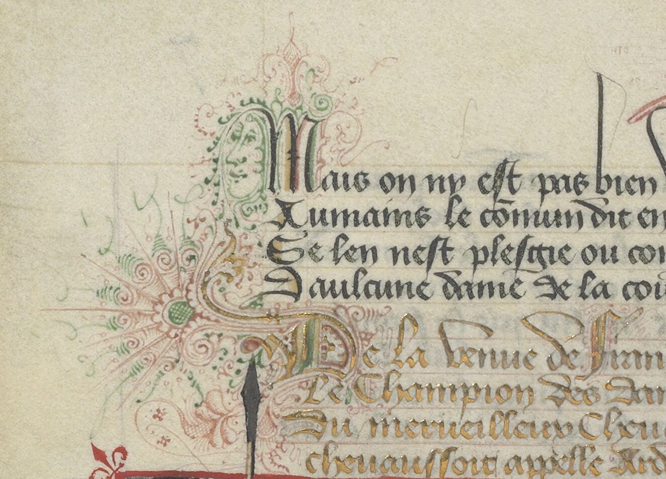« Le Champion des Dames, » par « MARTIN LE FRANC, prevost de l'église de Lausane. » (1440).