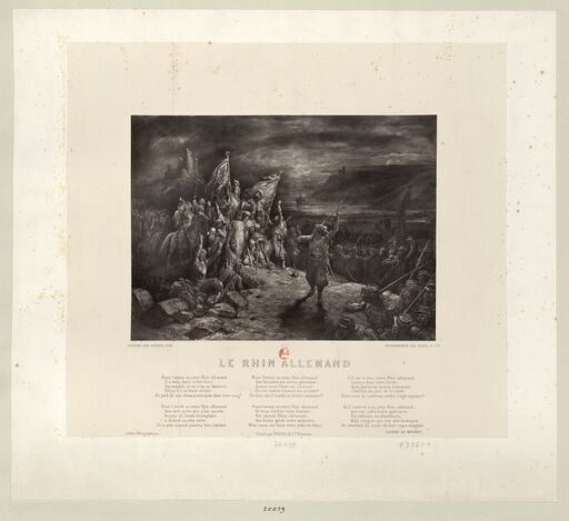 Le Rhin allemand : [impression photomécanique] / [non identifié] ; dessiné par Gustave Doré ; (Alfred de Musset) ; photographié par Goupil & C¦ie¦