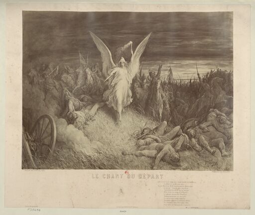 Le Chant du Départ : [impression photomécanique] / photographie par Goupil & C¦ie¦ ; dessiné par Gustave Doré ; (M. J. Chenier)