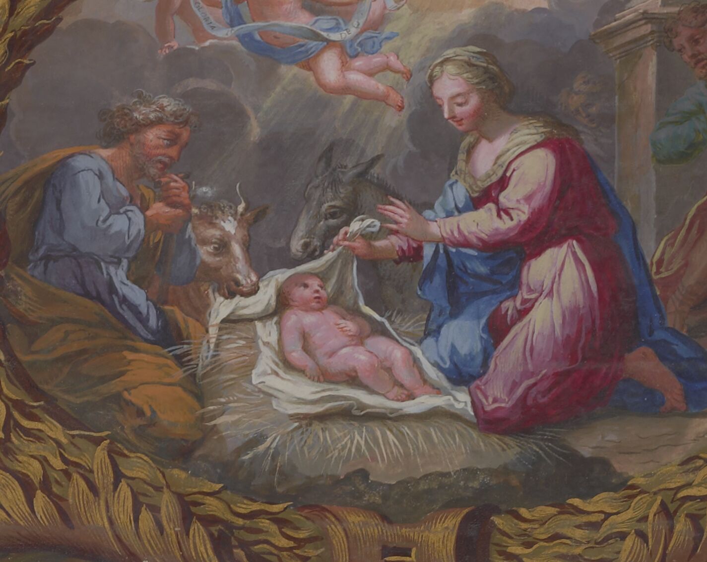 Baroque Nativity miniature