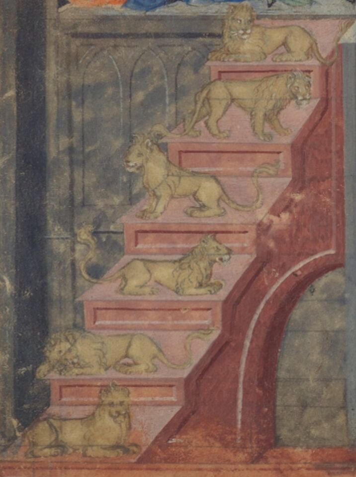 Lion on the stairs