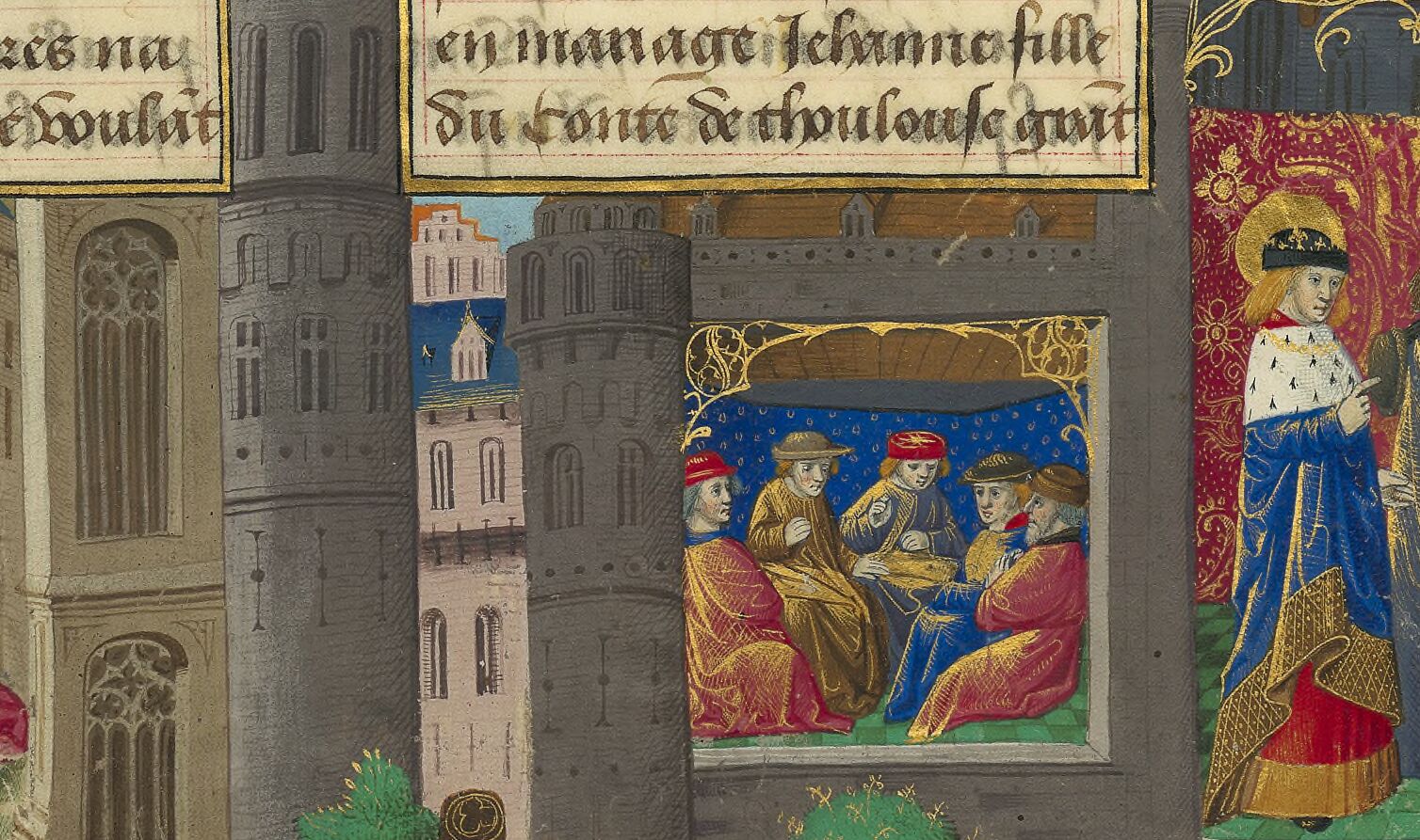 « Le Livre des faiz monseigneur saint Loys », composé à la requête du « cardinal de Bourbon » et de la « duchesse de Bourbonnois ».